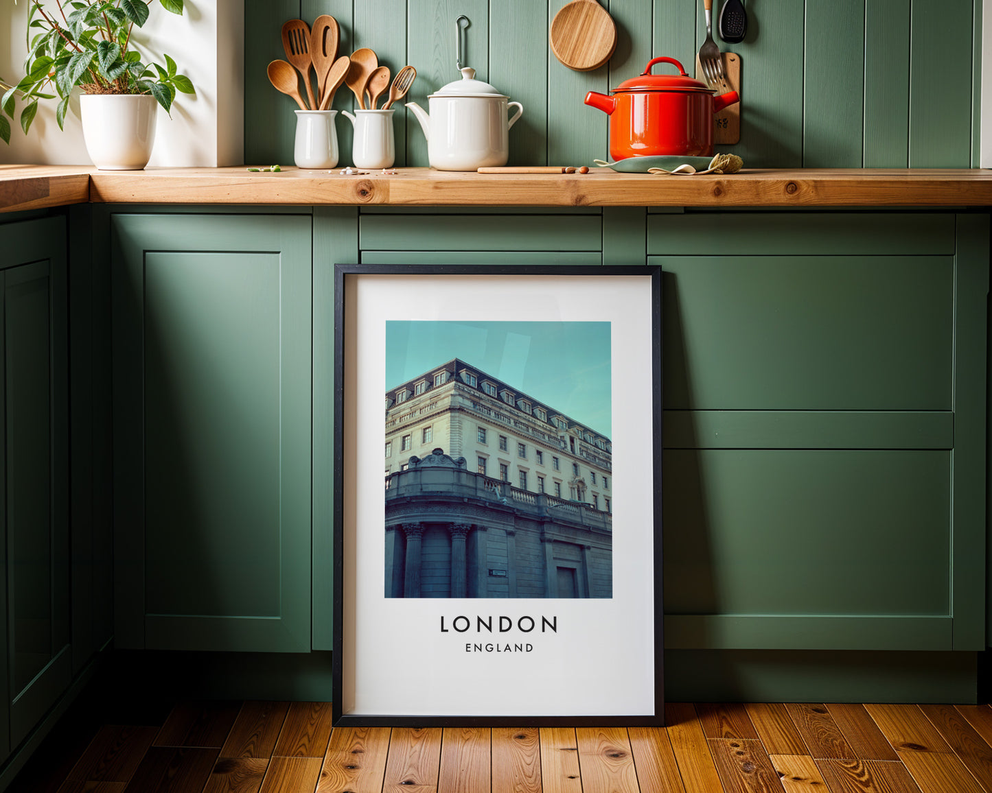 Bank of England Building Classical Facade - London analogue photography poster print on minimalist white wall