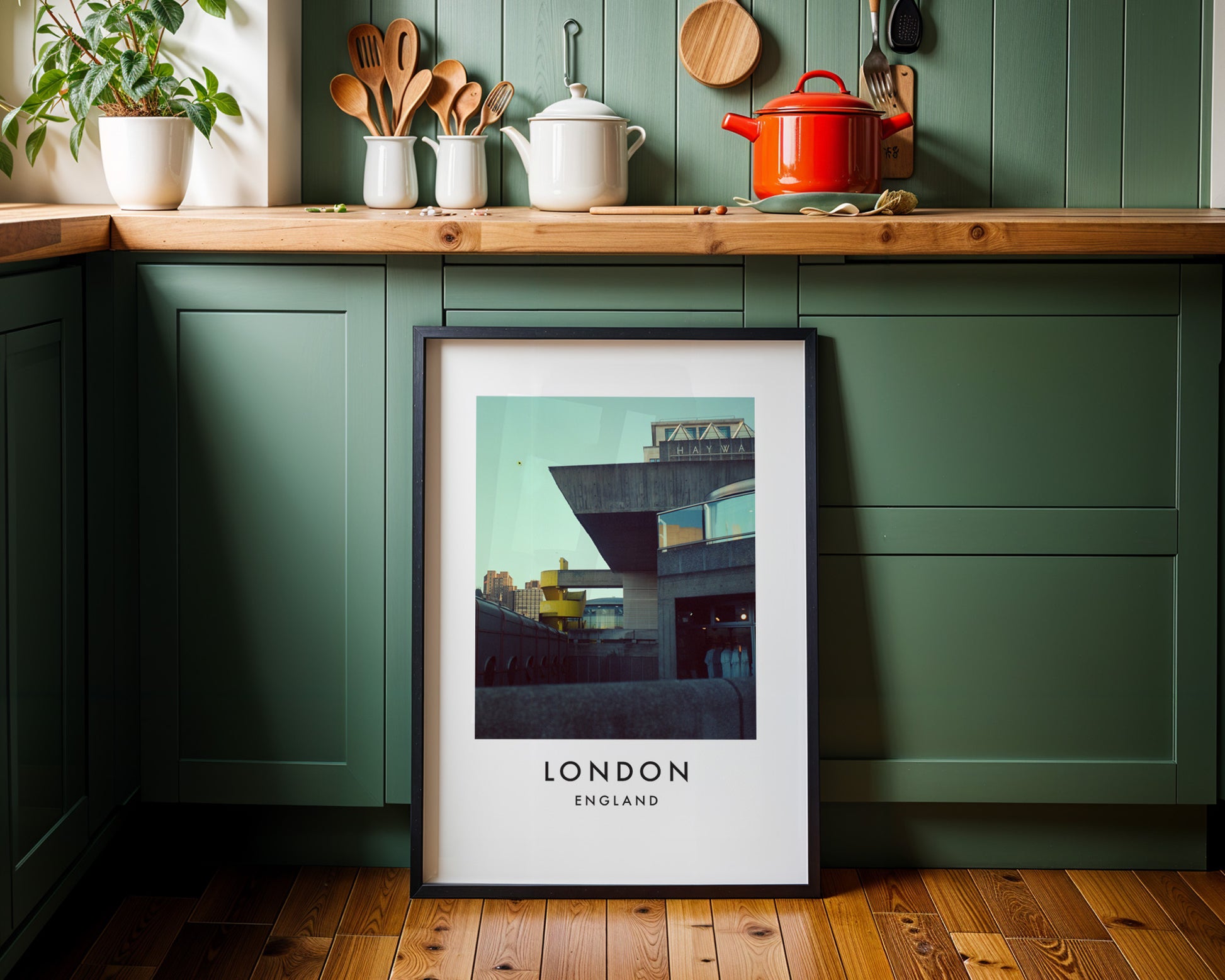 Hayward Gallery South Bank Brutalist - London analogue photography poster print on minimalist white wall
