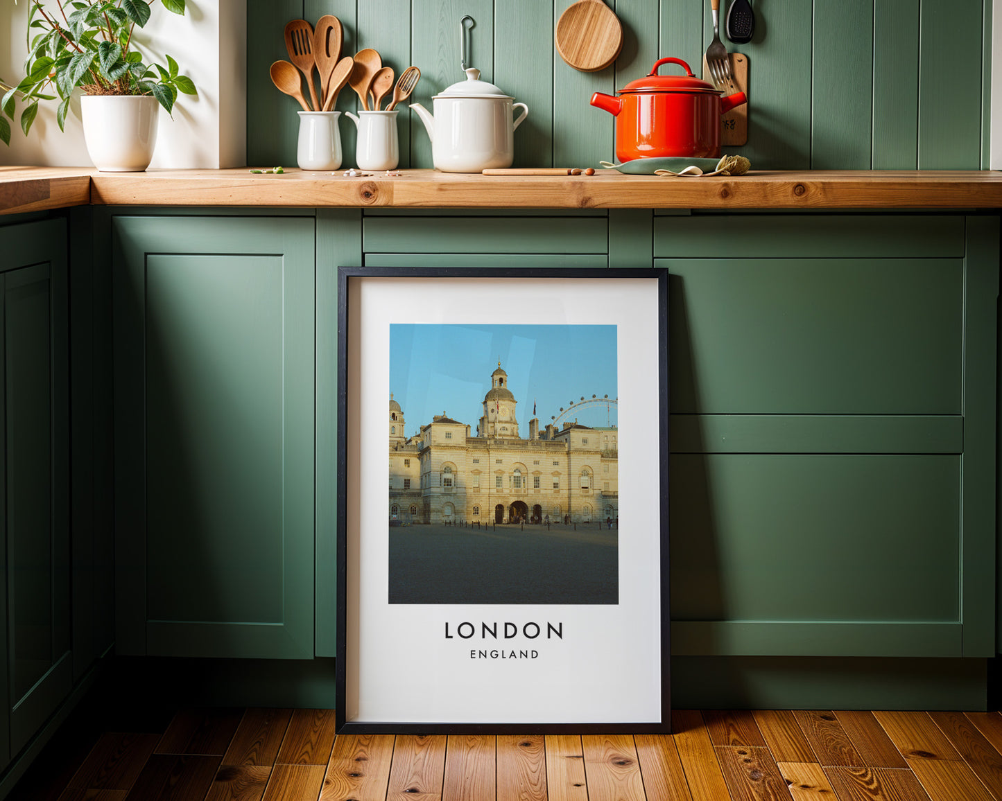 Horse Guards Parade London Eye Wide - London analogue photography poster print on minimalist white wall