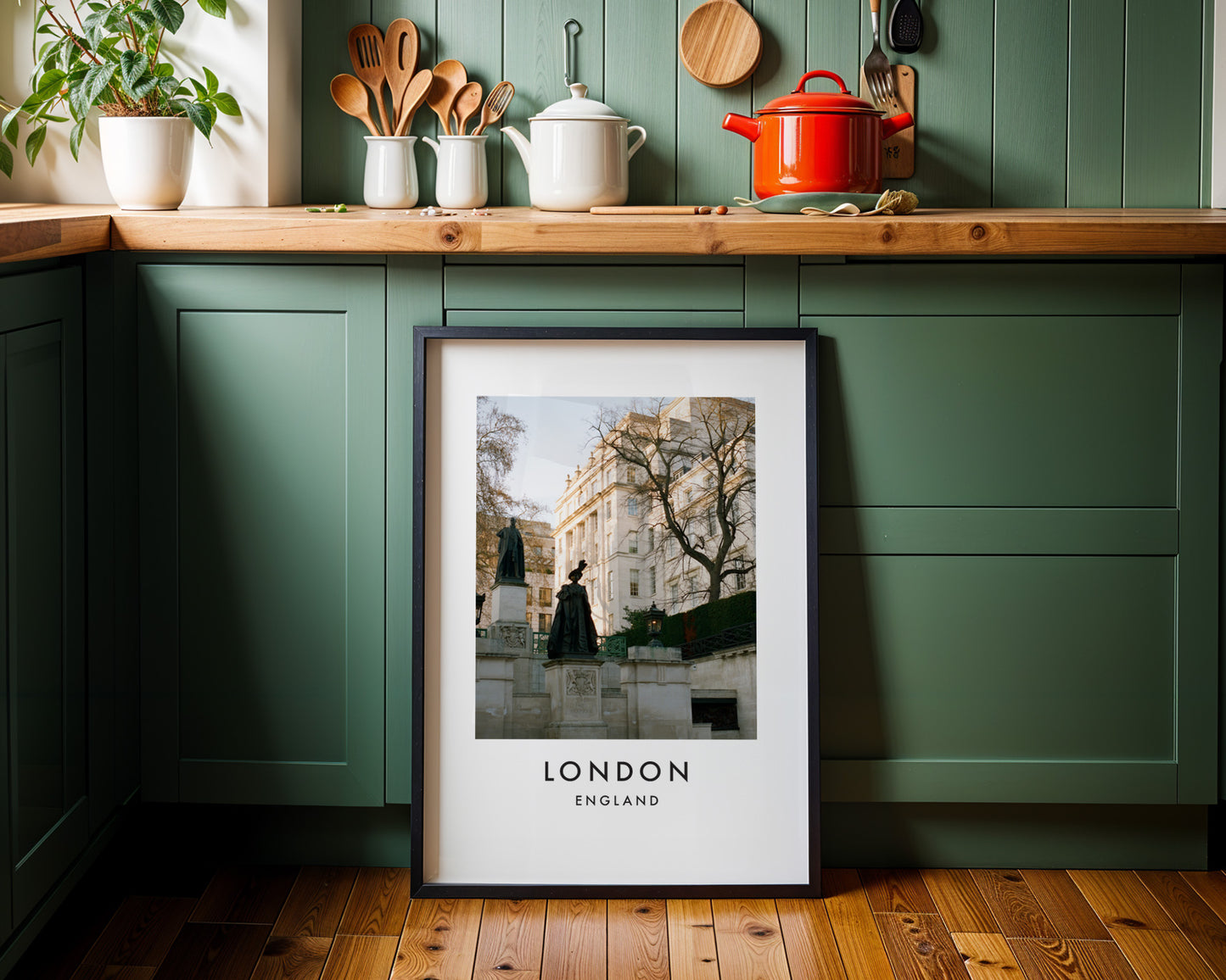 Waterloo Place Statues Carlton House Terrace - London analogue photography poster print on minimalist white wall